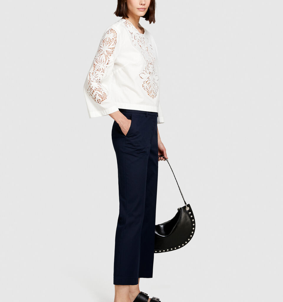 High-waisted trousers - women's high-waisted trousers - Dark Blue | Sisley image number 2